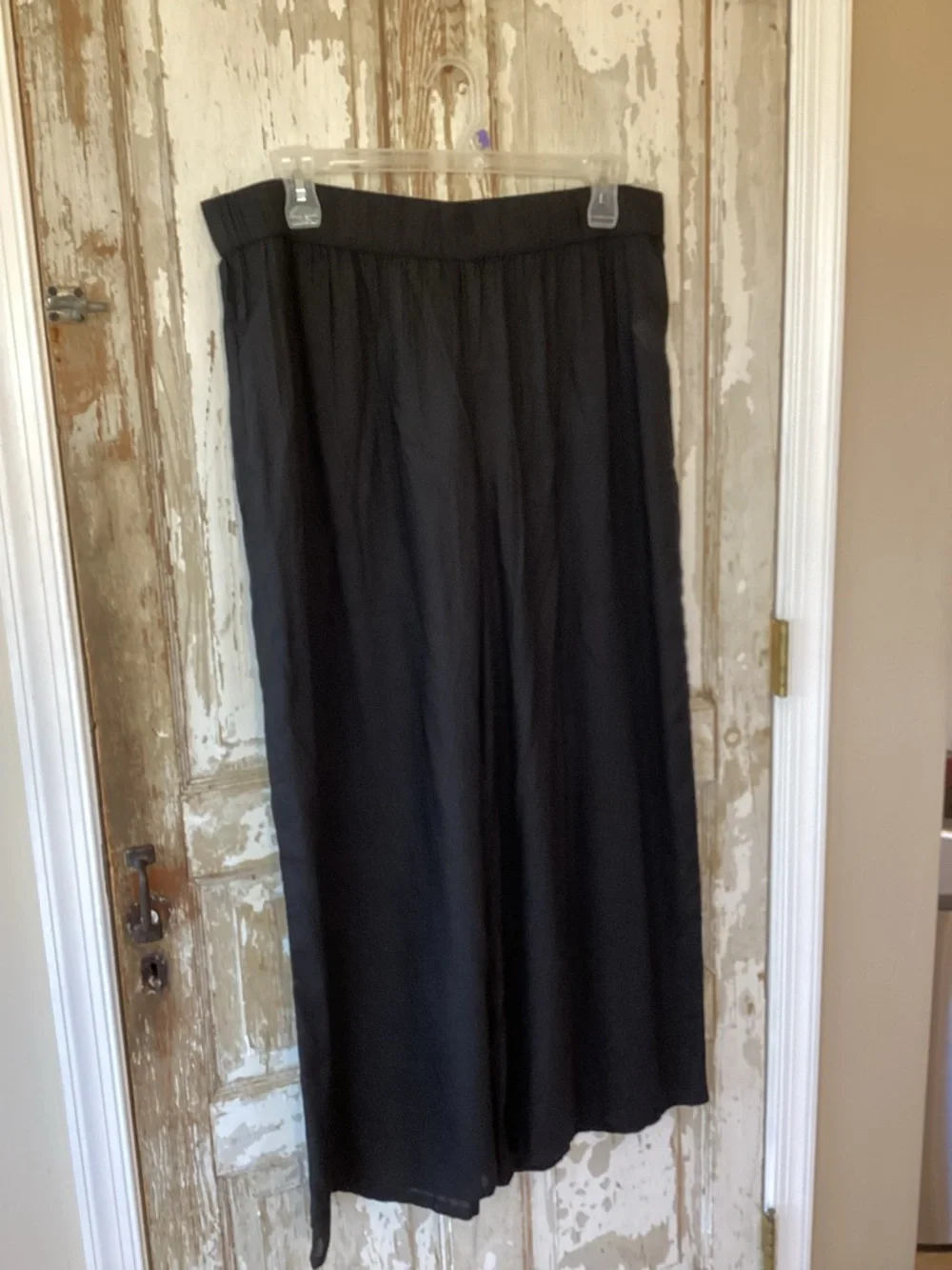 Lands' End Women's Black‎ Sheer Swim Cover-up Pants Oversized - XL
